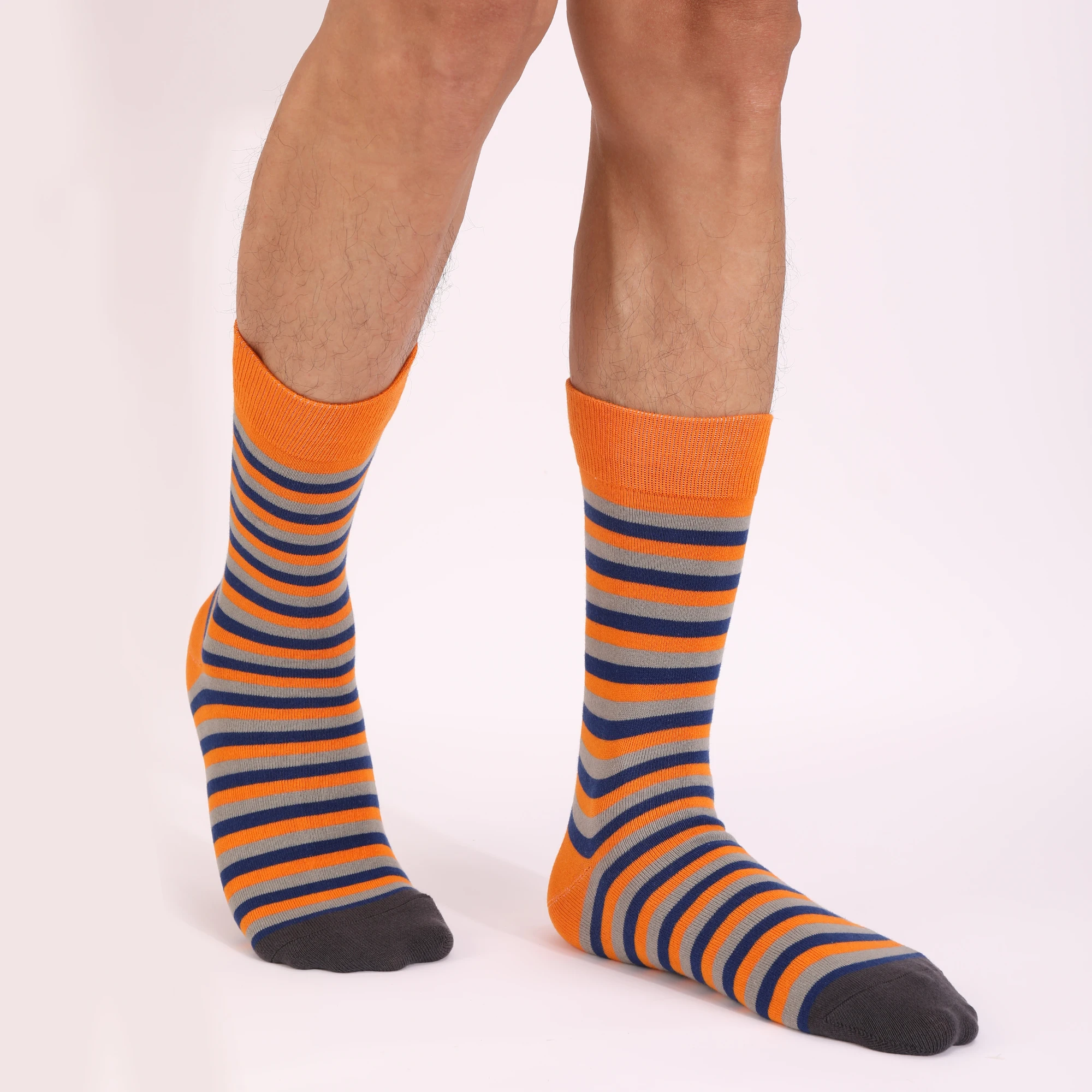 5Pairs Mens Fun Dress Socks, Pattern Funny Socks Pack, Colorful Striped Combed Cotton Novelty Socks，Cool Breathable Casual Socks