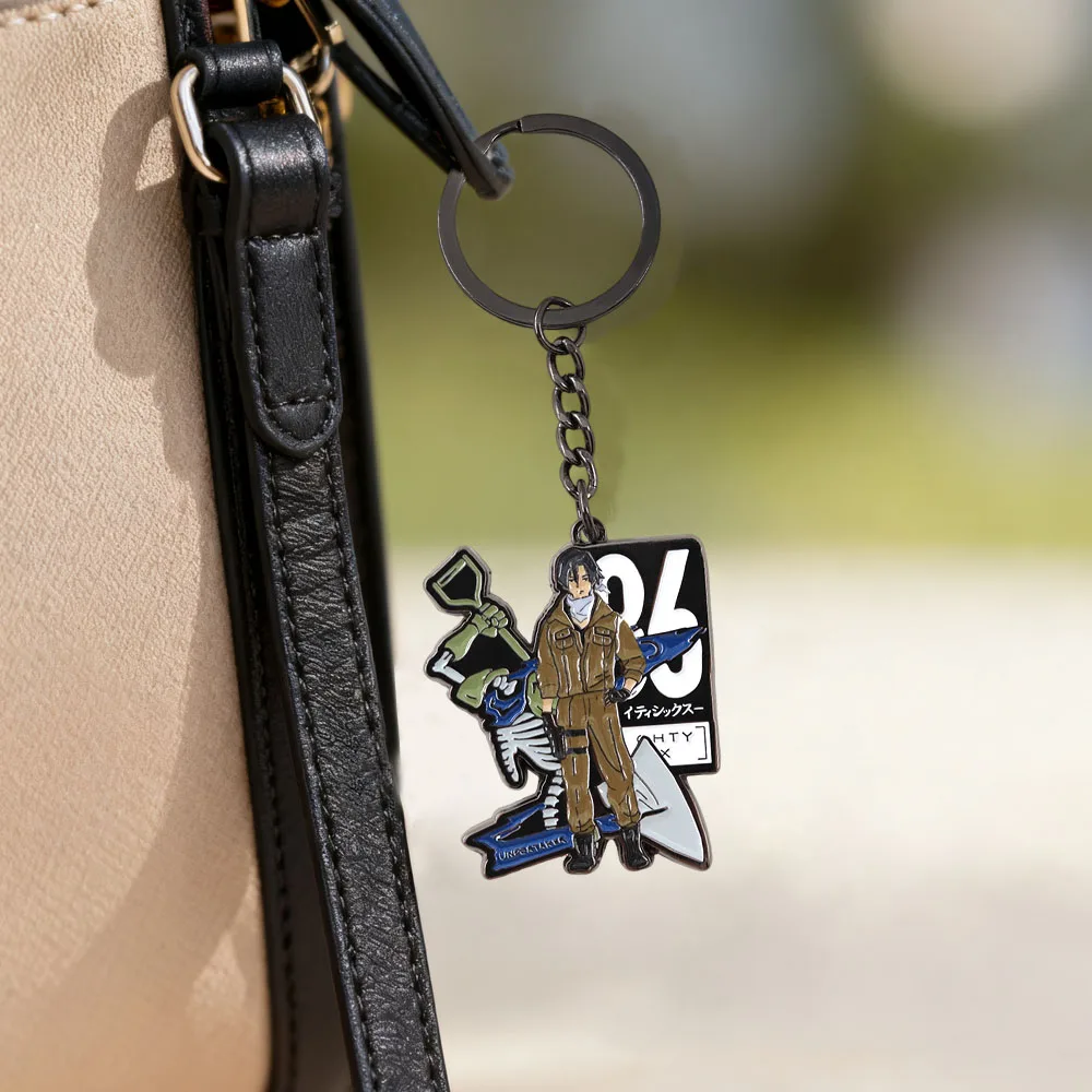Anime 86 Eighty-Six Schlüsselanhänger Shinei Nouzen Undertaker Metall-Schlüsselring Figur Anhänger Cosplay Zubehör Schmuck für Fans Geschenk – Detail 5