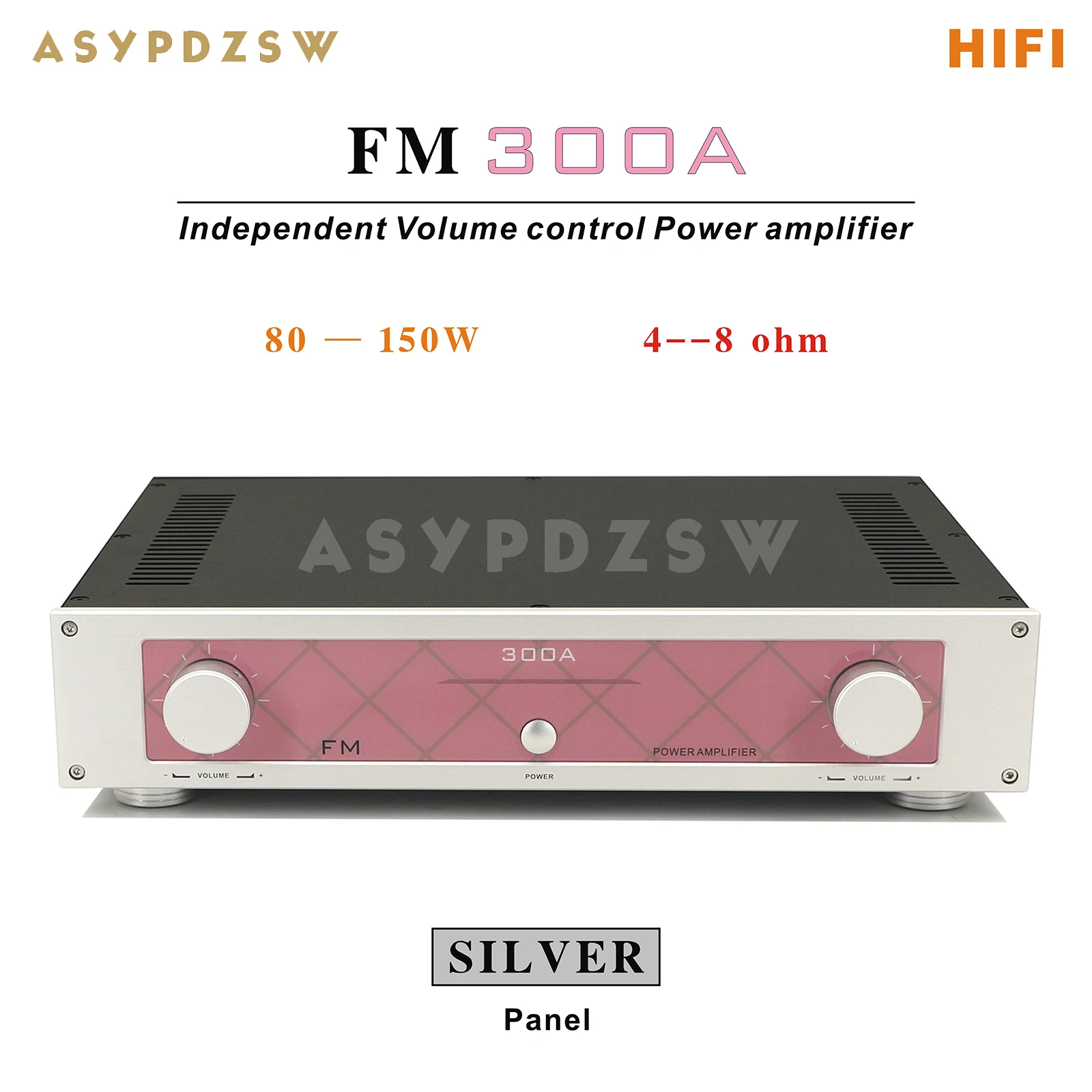 HIFI F300A Independent Volume Control Class AB Power Amplifier Based on FM300A Circuit 80--150W/4--8 ohm