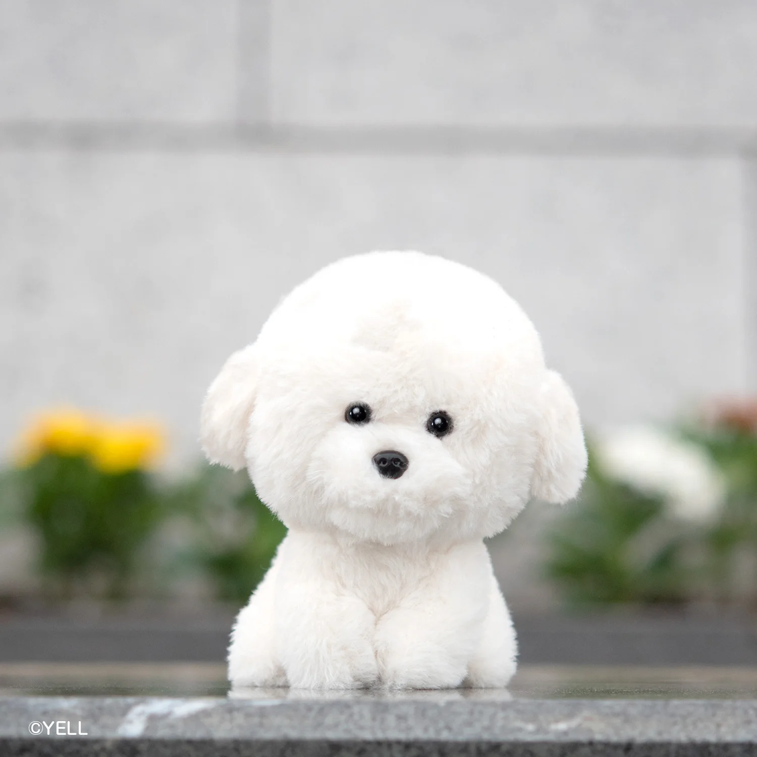 Bichon Frize de animales de peluche, peluches suaves y esponjosos, lindos, kawaii, redondos, blancos, grandes, 23cm