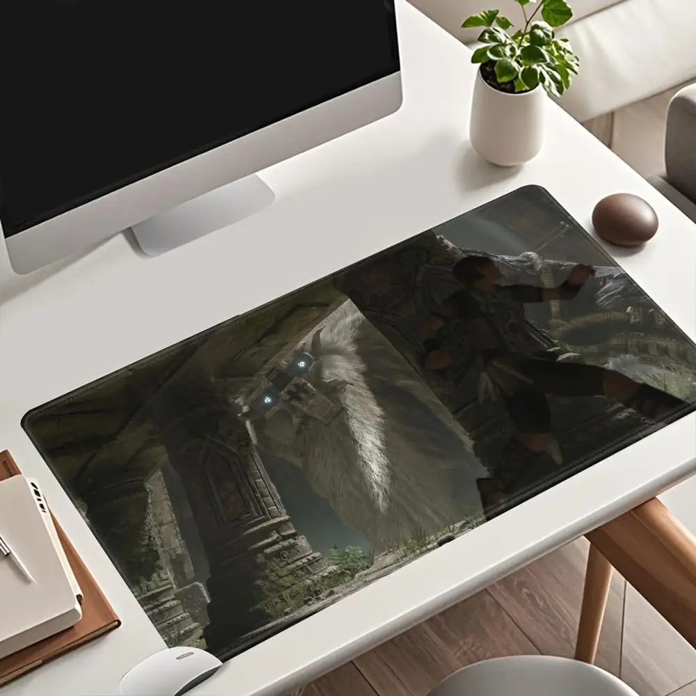 

Shadow Of T-The Colossus Mouse Pad Anime Gaming RGB Mouse Pad LED Table Pads Backlit Rubber Desktop Desk Mats XXL