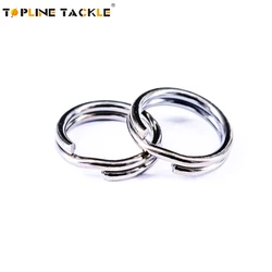 50pcs Fishing Split Rings Stainless Steel 3.5mm-15mm Fishing Tackle Connector Accessories Double Loop Split for Fishing Lure
