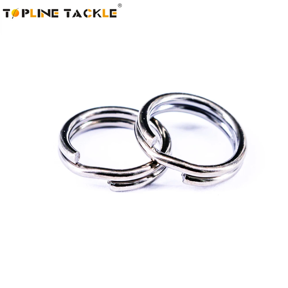 50pcs Fishing Split Rings Stainless Steel 3.5mm-15mm Fishing Tackle Connector Accessories Double Loop Split for Fishing Lure