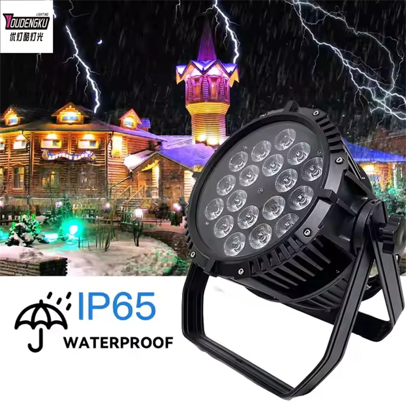 

8 pieces 18 x 18W RGBWA UV 6-IN-1 Outdoor Rated HEX LED Par Can waterproof stage Lights