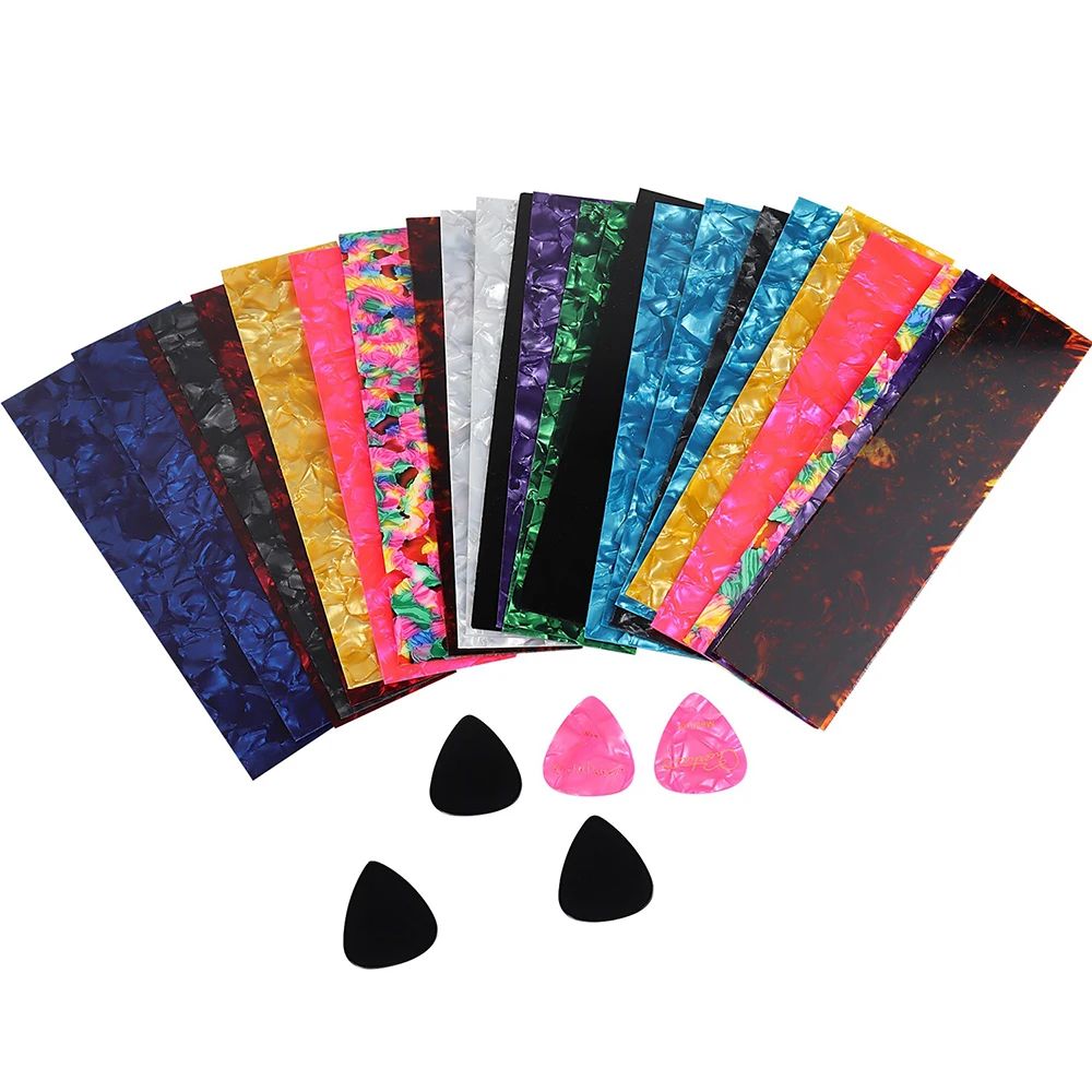 25Pcs DIY Celluloid Guitar Pick Strips