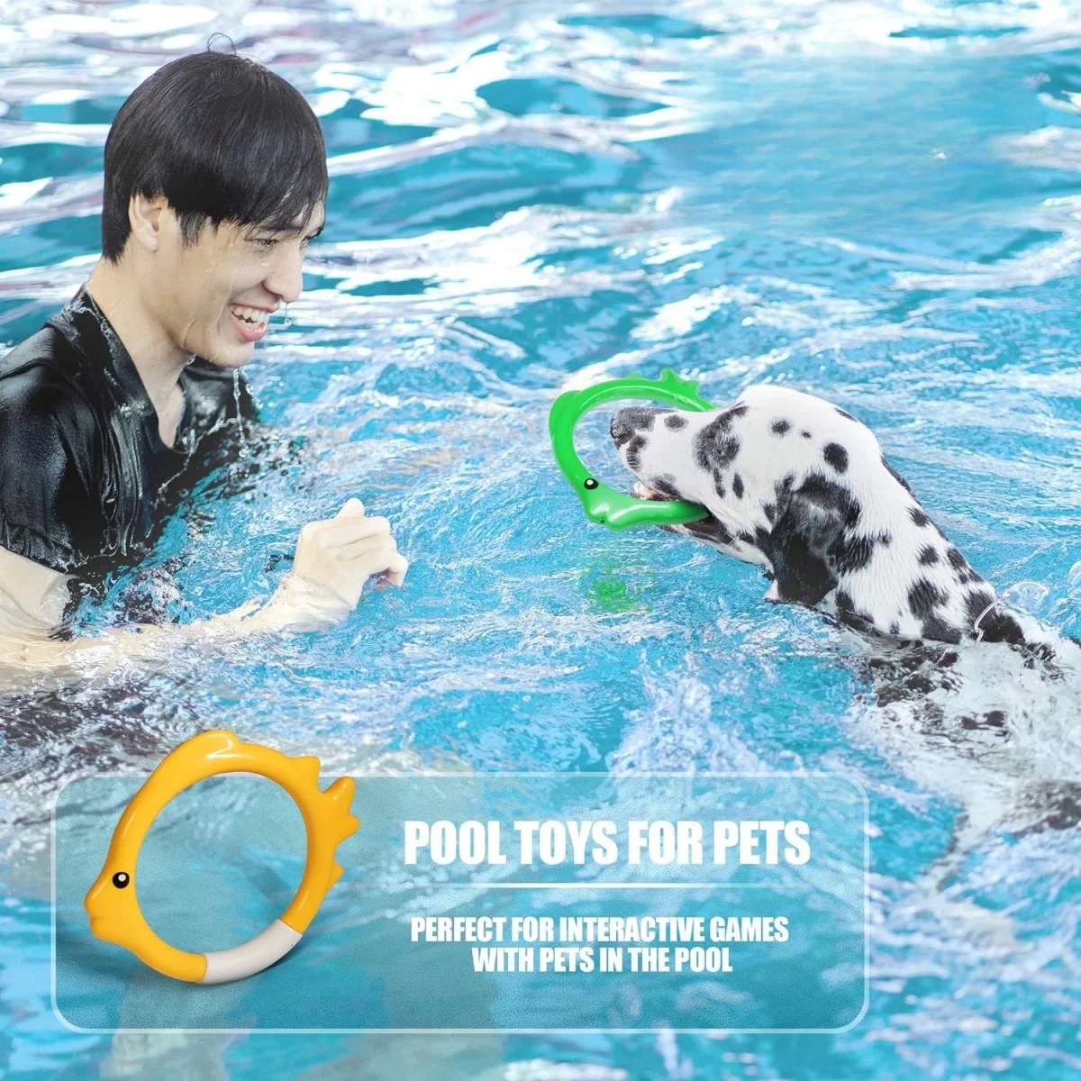 4pcs diving ring set, fish shaped diving ring, four color diving ring, suitable for swimming training and entertainment