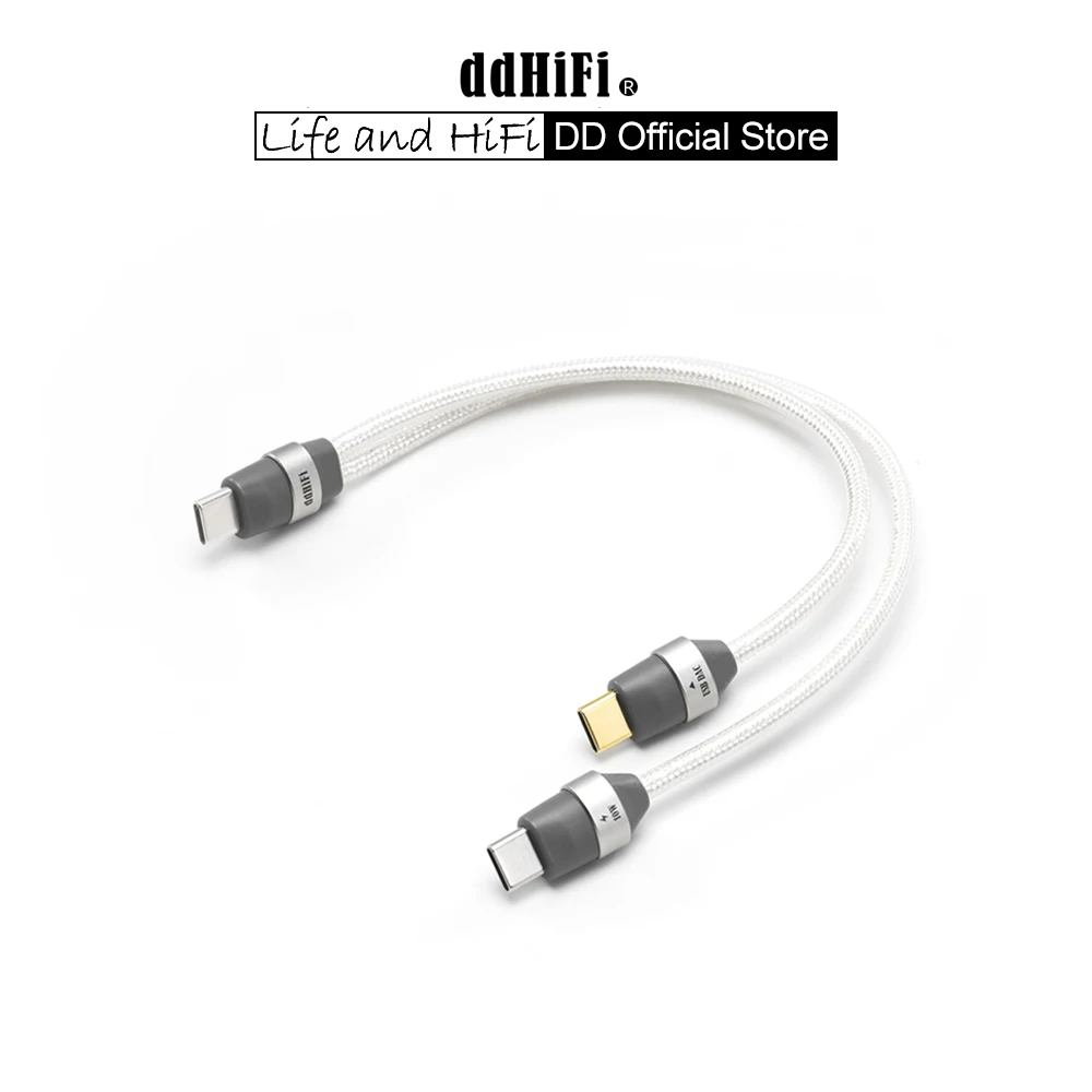 DD ddHiFi TC05M3 2-in-1 USB-C OTG & Charging Cable, 10W Power Input for DAC/Amp, Solve Battery Anxiety for Hi-Fi Music Listening