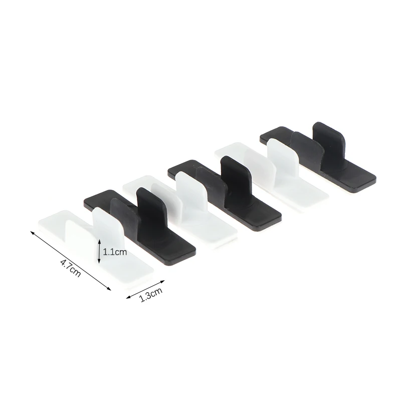 10Pcs Self Adhesive Pen Holder Pencil Plastic Clip Holder Desktop Fixed Pen Case For Notebook Stylus Pencil Clip Holder image 6