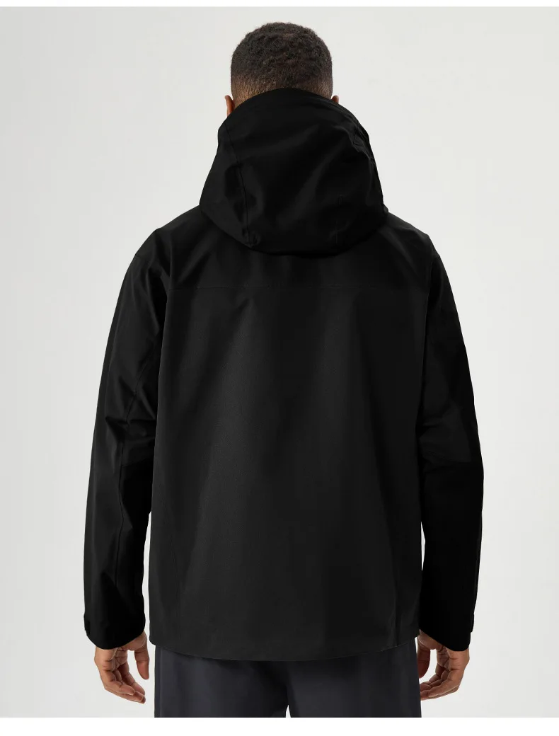 Herbst- und Winter-Hardshell-Windbreaker Winddichte Regenfeste Atmungsaktive Outdoor-Wander- und Bergsteiger-Skijacke mit Kapuze – Detail 32