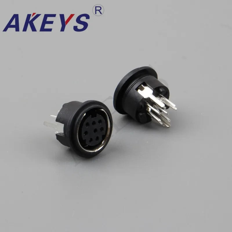 5PCS MDC-8-04 Circular Keyboard Plug S Terminal 10 Foot 8-Pin 8-core DIN socket female