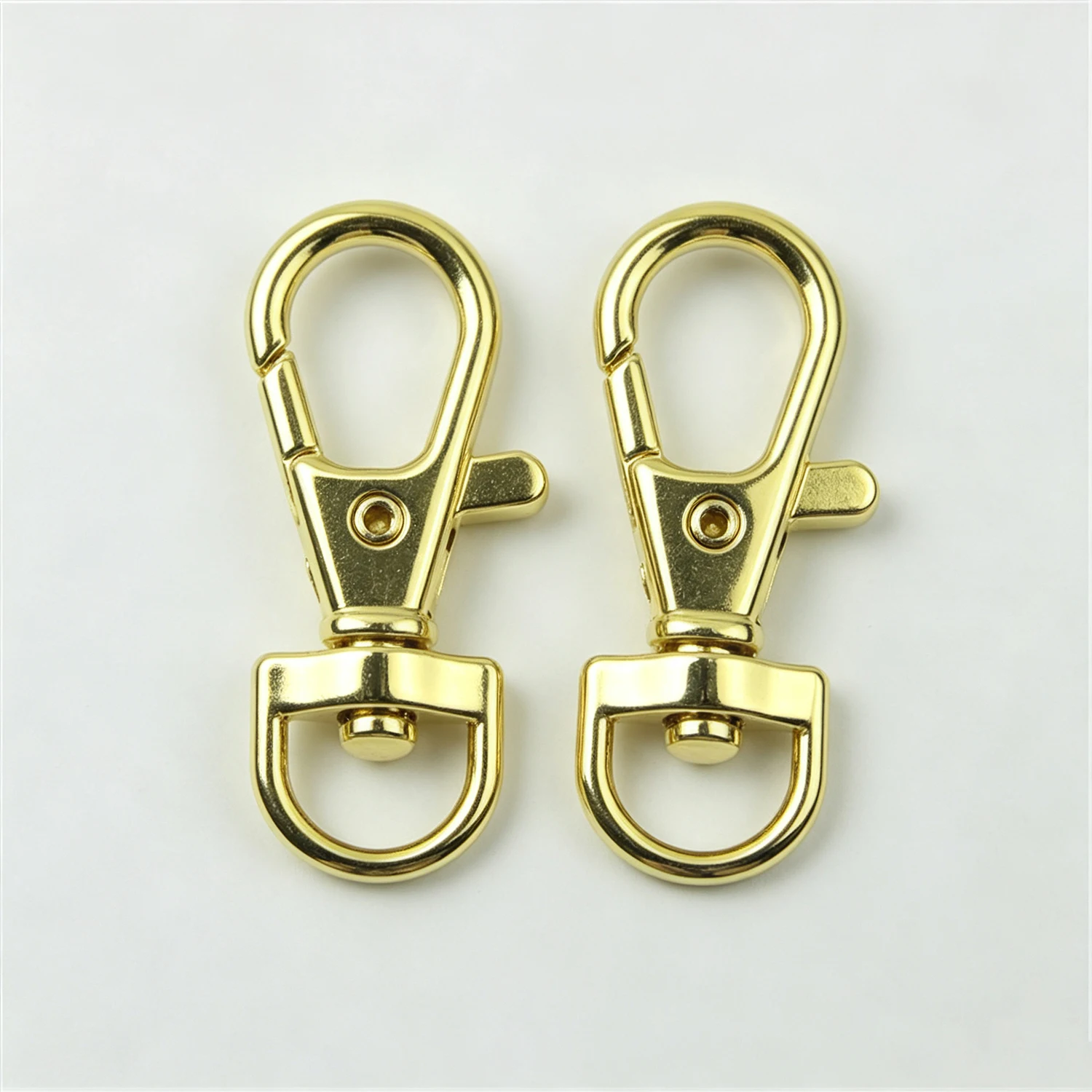 5/10 Stück Metall-Karabinerhaken Drehbarer D-Ring Auslöseclip Hummerverschluss Schnallen Karabiner für Taschenriemen Schlüsselanhänger Zubehör – Detail 11