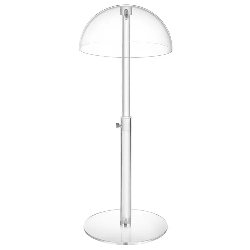 AT19-For Closet Clear Acrylic Hat Display Stand, Countertop Hat Holder For Baseball Caps& Cowboy,Wigs, Wig Head Counter