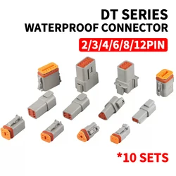 10 Sets Deutsch Type Connector Male Female Waterproof DT Connectors 2-Pin Dt04-2p Dt06-2s 8202612040,Sealable,2 Position