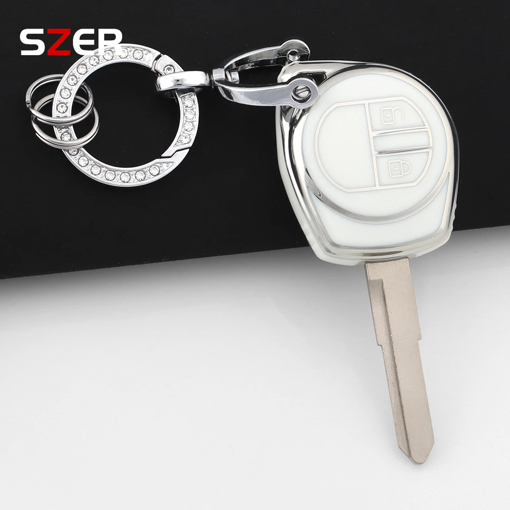 TPU Car Remote Key Case Cover Shell For SUZUKI SWIFT SX4 Liana Aerio Jimny Samurai Amagatarai Grand Vitara Auto Fob Keychain