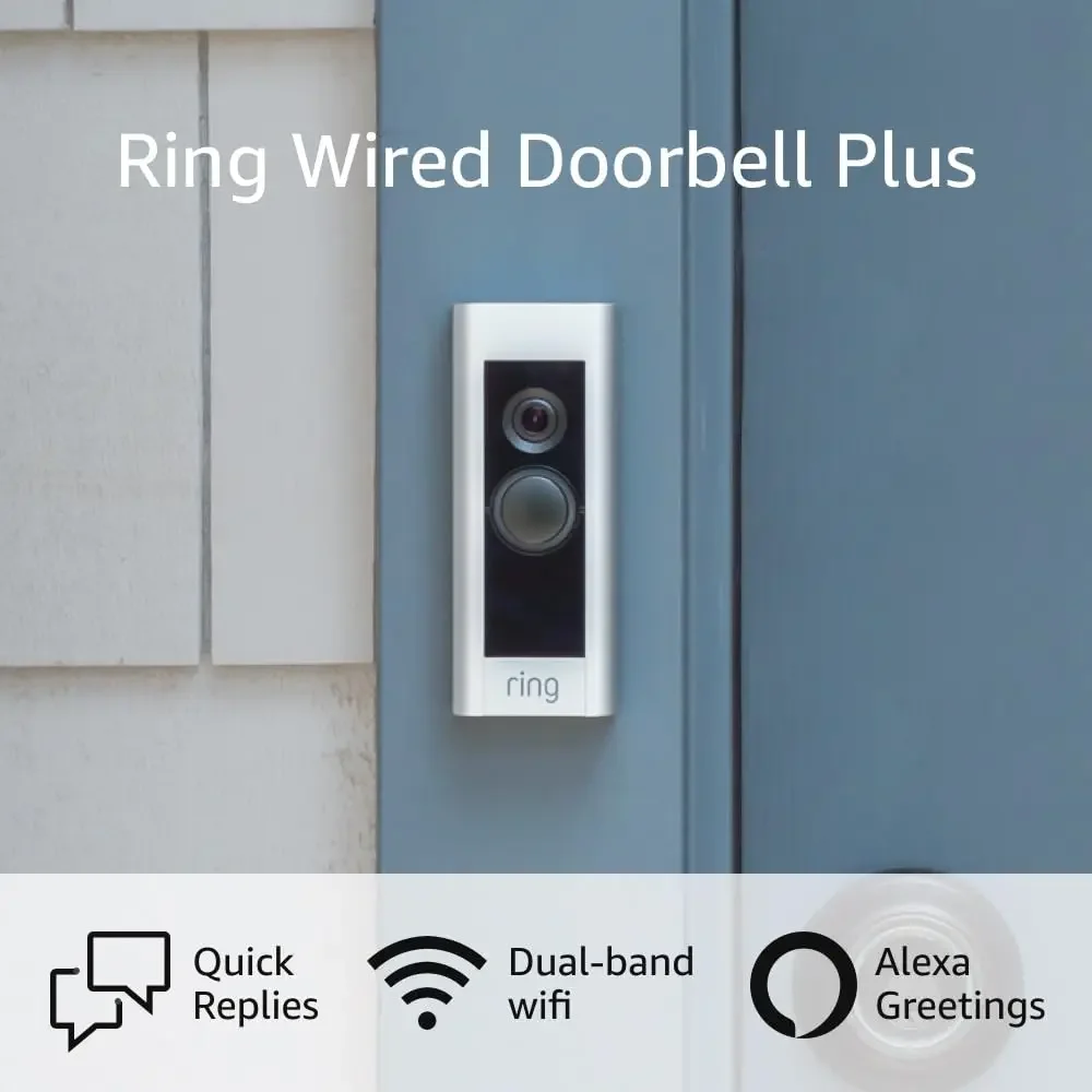 Like-New Wired Doorbell Plus (Video Doorbell Pro) – Upgraded, with added security features and a sleek design