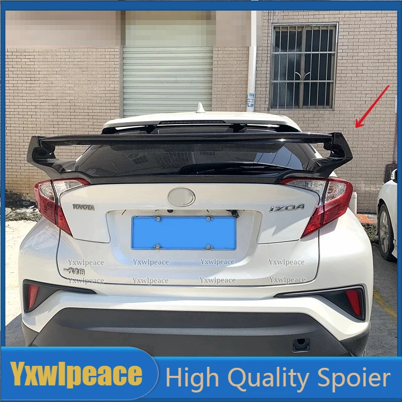 

For Toyota CHR C-HR Spoiler 2016 2017 2018 2019 High Quality ABS Plastic Primer Color Rear Trunk Spoiler Sport Accessories Kit