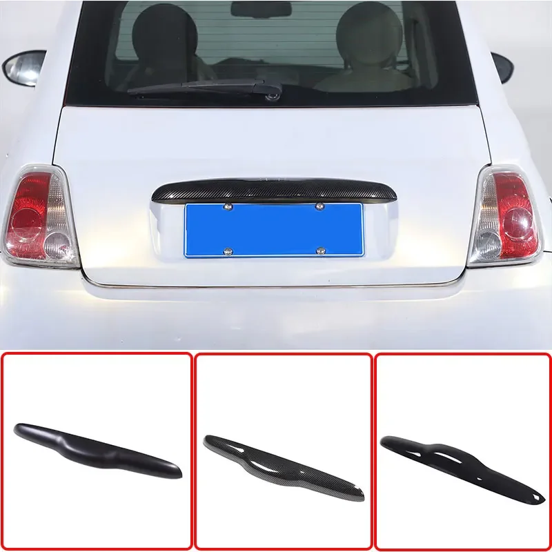 

Для Fiat 500 2010-2023 ABS углеродное волокно, накладка на заднюю дверь, наклейки, аксессуары для внешнего молдинга