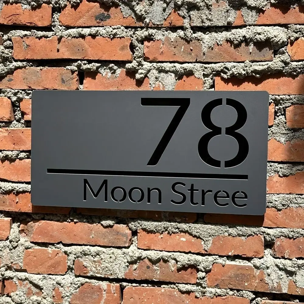 

Nordic Outdoor Waterproof Address Plate Luxury Custom Sign Plaque for Home Villa Hotel Guesthouse Door Wall Identification Decor