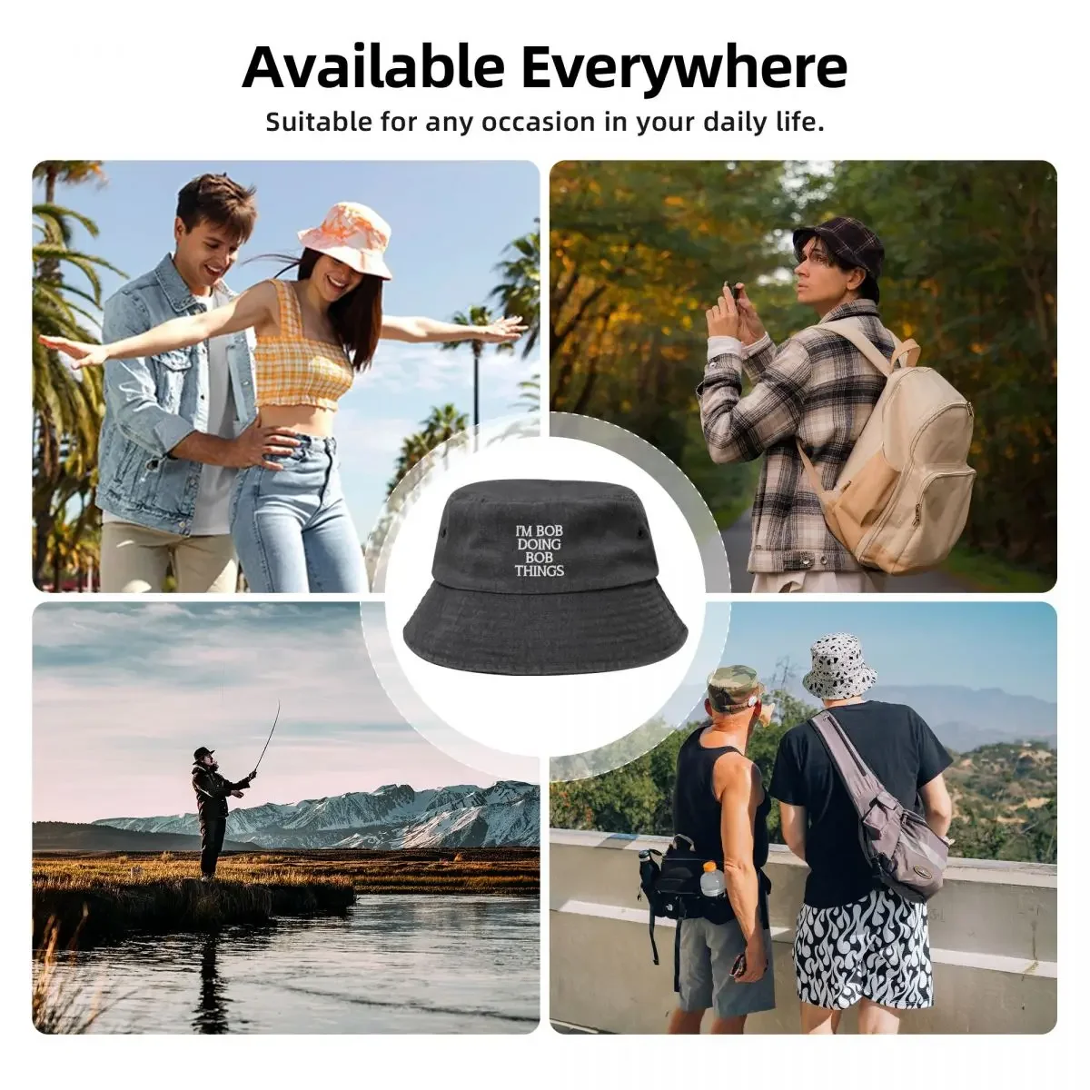 I'm Bob Doing Things-equipo divertido para hombres, sombrero de cubo, sombrero para el sol, ropa de Golf para mujeres