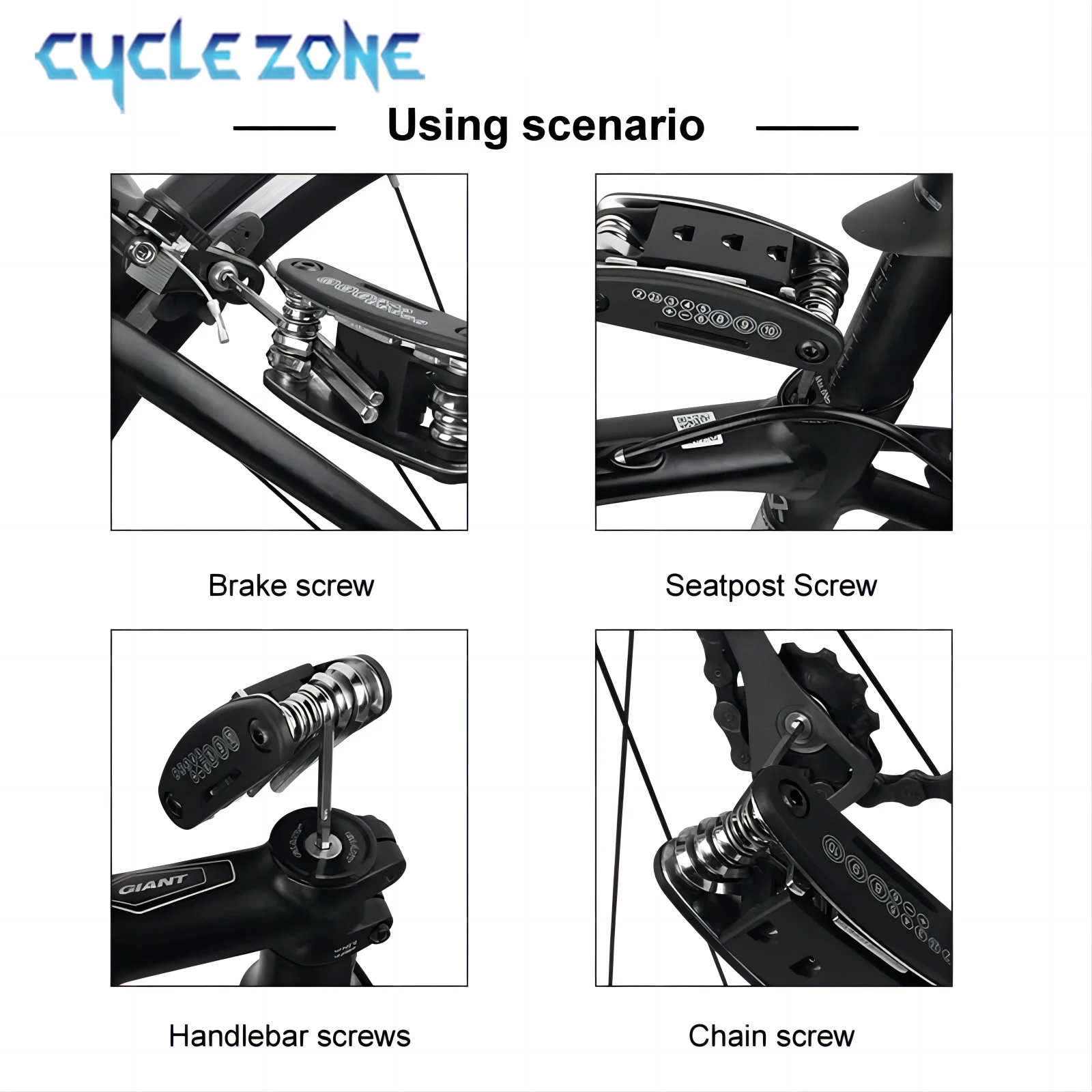 Kit d'outils de réparation de vélo multifonction 16 en 1, outil de réparation de vélo, clé hexagonale pliante, tournevis, outil, accessoires de cyclisme