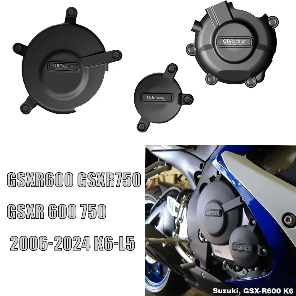 

Gbracing Engine Cover Protector Set For SUZUKI GSXR600 GSXR750 GSXR 600 750 2006-2024 K6-L5 Motorcycle Accessories