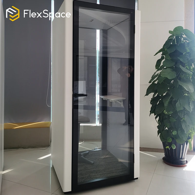 Flexspace المحمولة الخصوصية الصمت كشك الهاتف الصوتية كشك مقاوم للصوت الهاتف المنقولة عازلة للصوت كشك غرفة الاجتماعات مكتب جراب #4