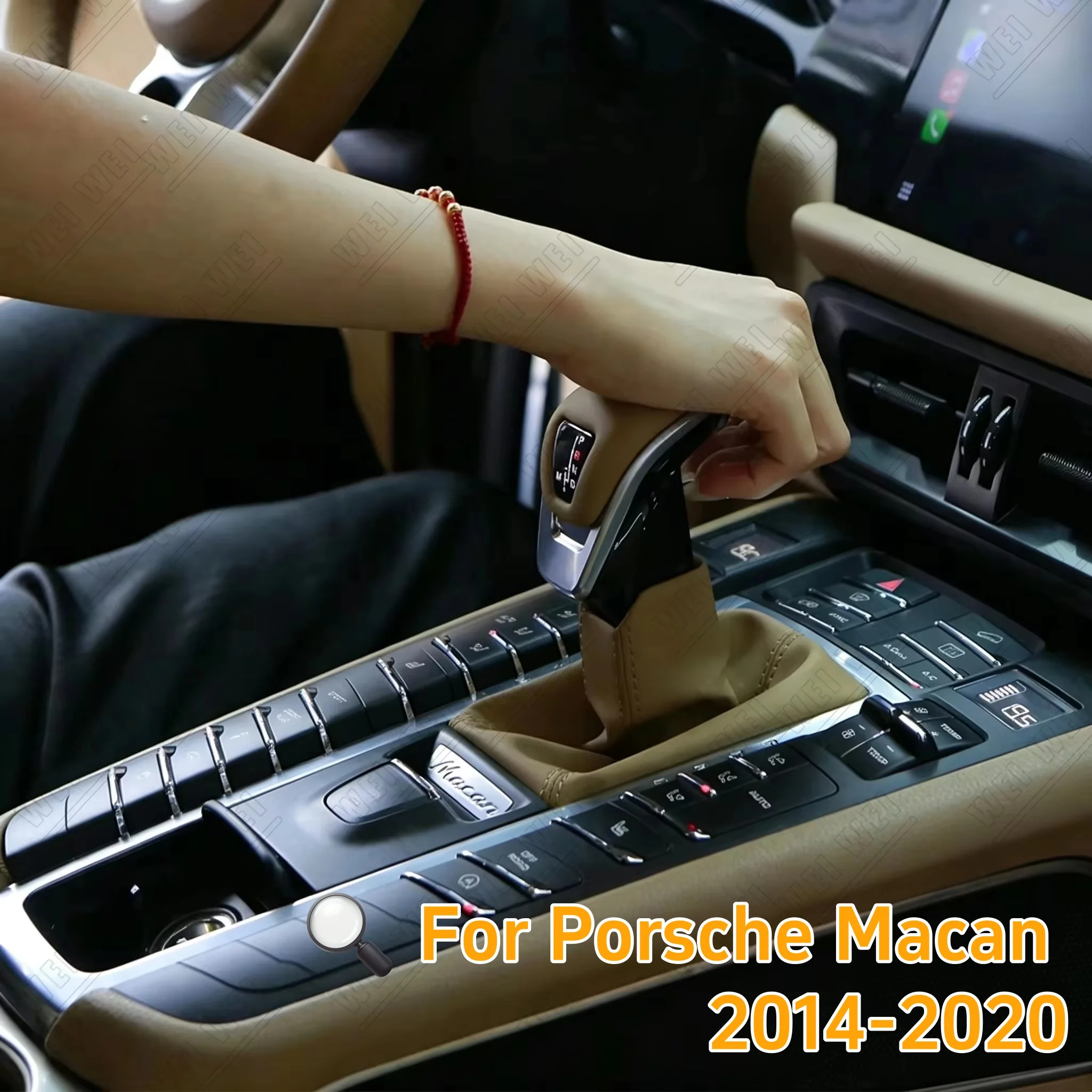 For 14-20 Models of Porsche Macan Car Interior Modification and Upgrade, Transmission Button Handle Lever Car Accessories