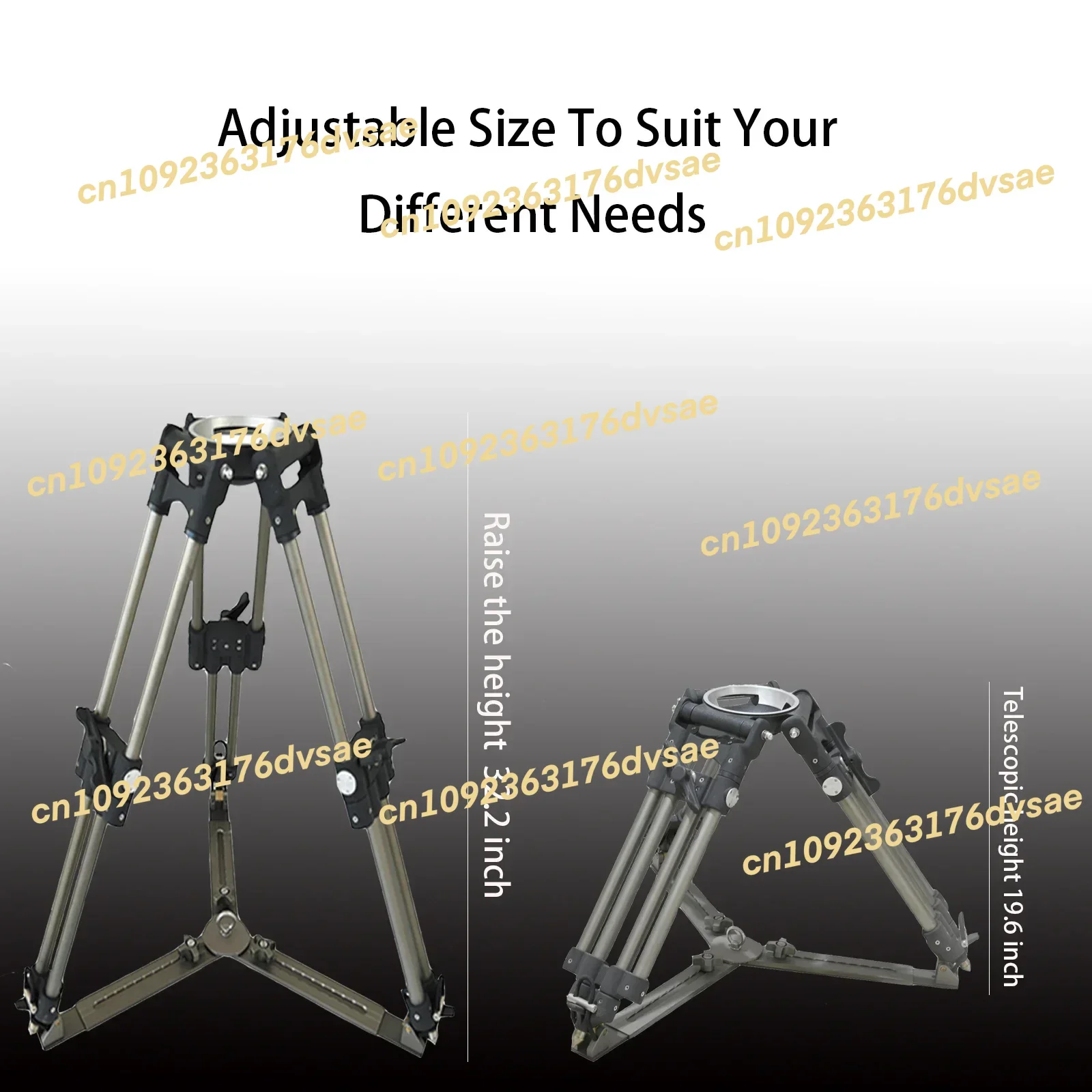 جديد في المخزون حامل ثلاثي القوائم للأفلام والتلفزيون من الألومنيوم مزدوج الساق لكاميرات SLRS والفيديو #6