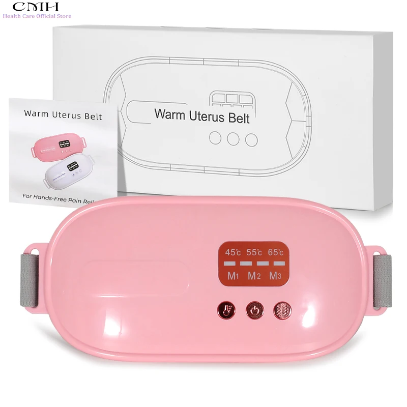 

Heating Pad Massageador Corporal Menstrual Cramps Relief Warm Uterus Belt Fitness 3S Fast Heat Massage CMH Temp Silent Portable