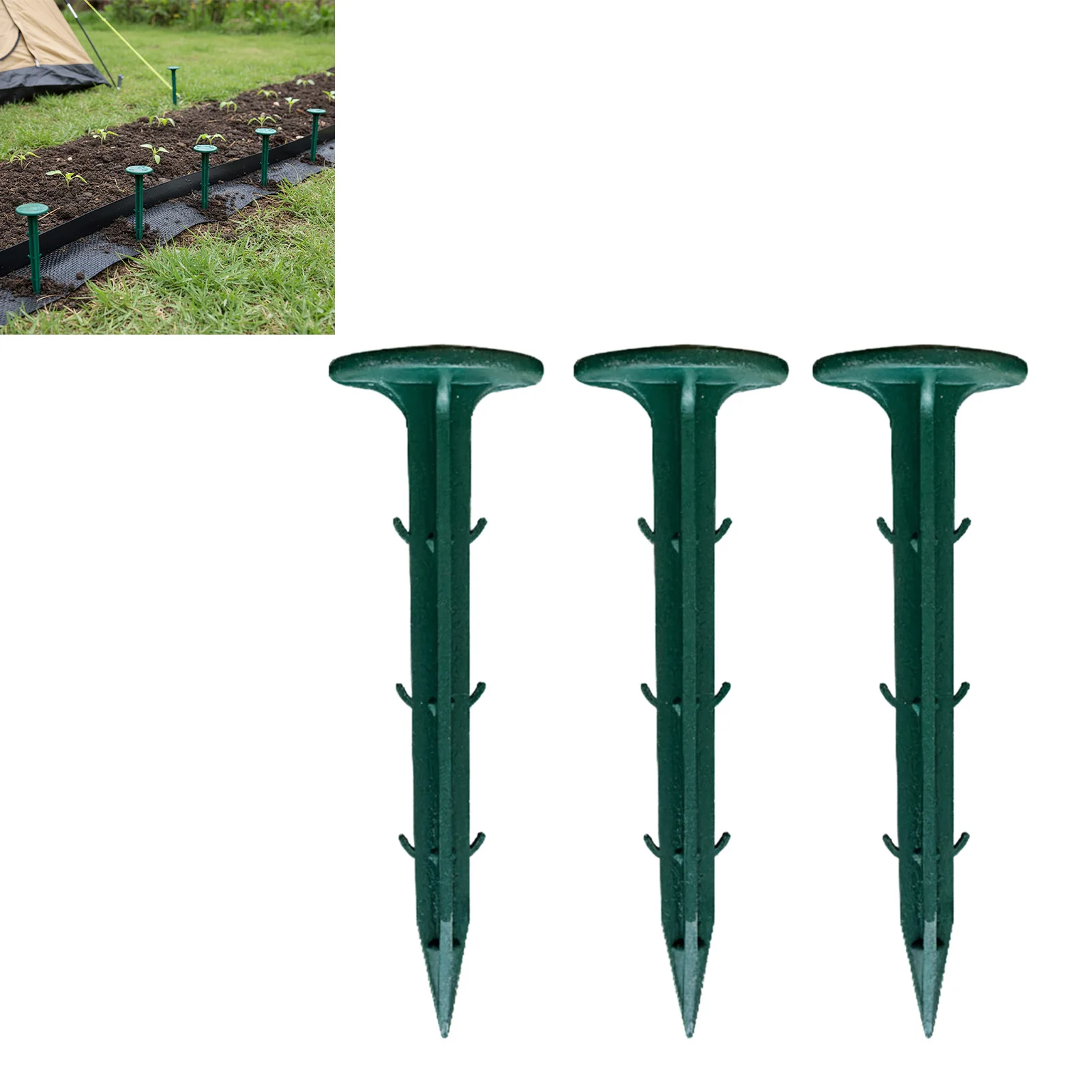 50pcs Lawn Turf Nails Outdoor Garden Stakes Weed Barrier Pins for Landscaping Fabric Fixing Plastic Ground Anchors