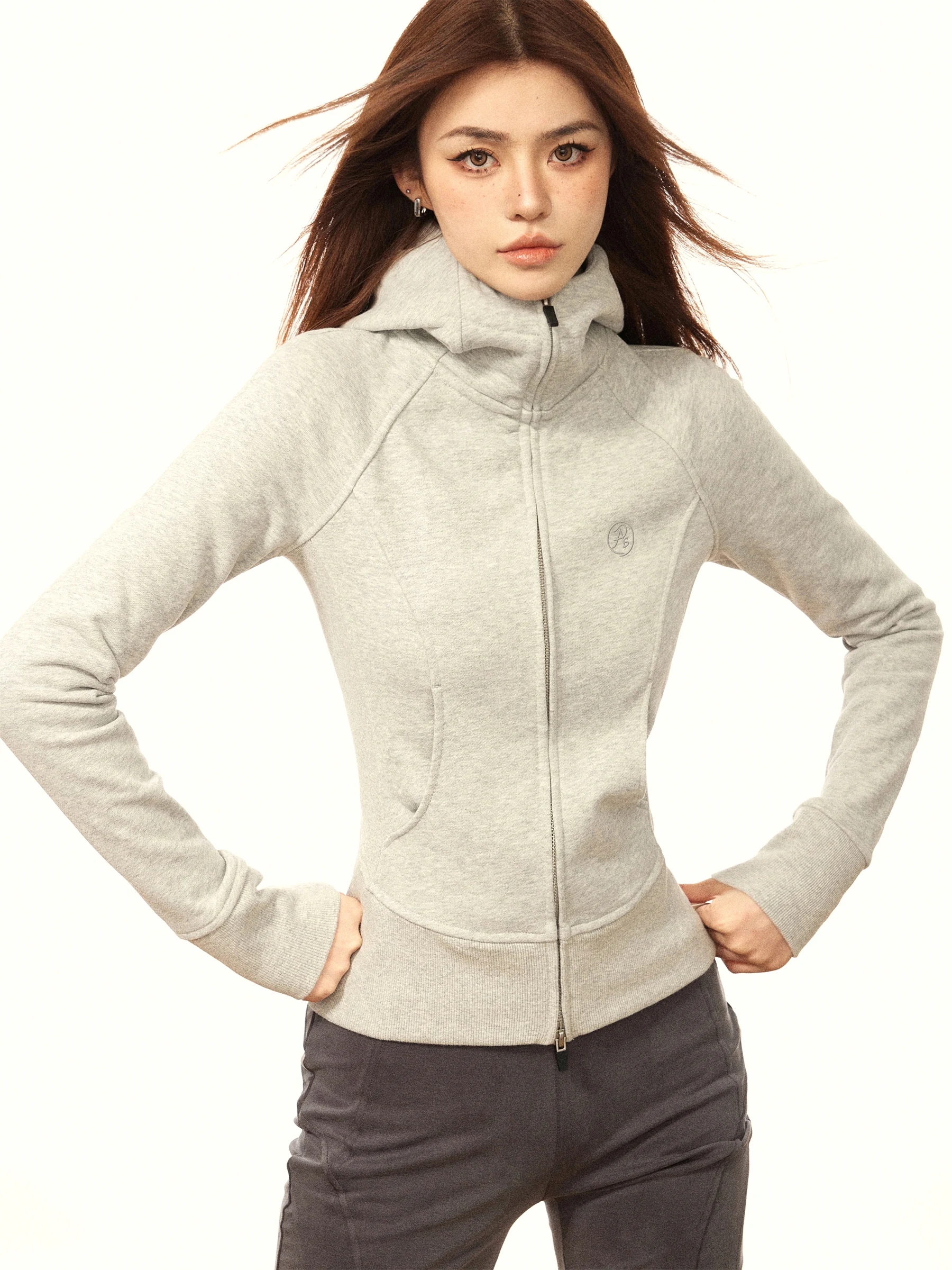 

Aaisup, американская ретро толстовка с капюшоном Lulu, женская ранняя весна, дизайн Sensation Sport, йога, облегающий открытый кардиган Jaet