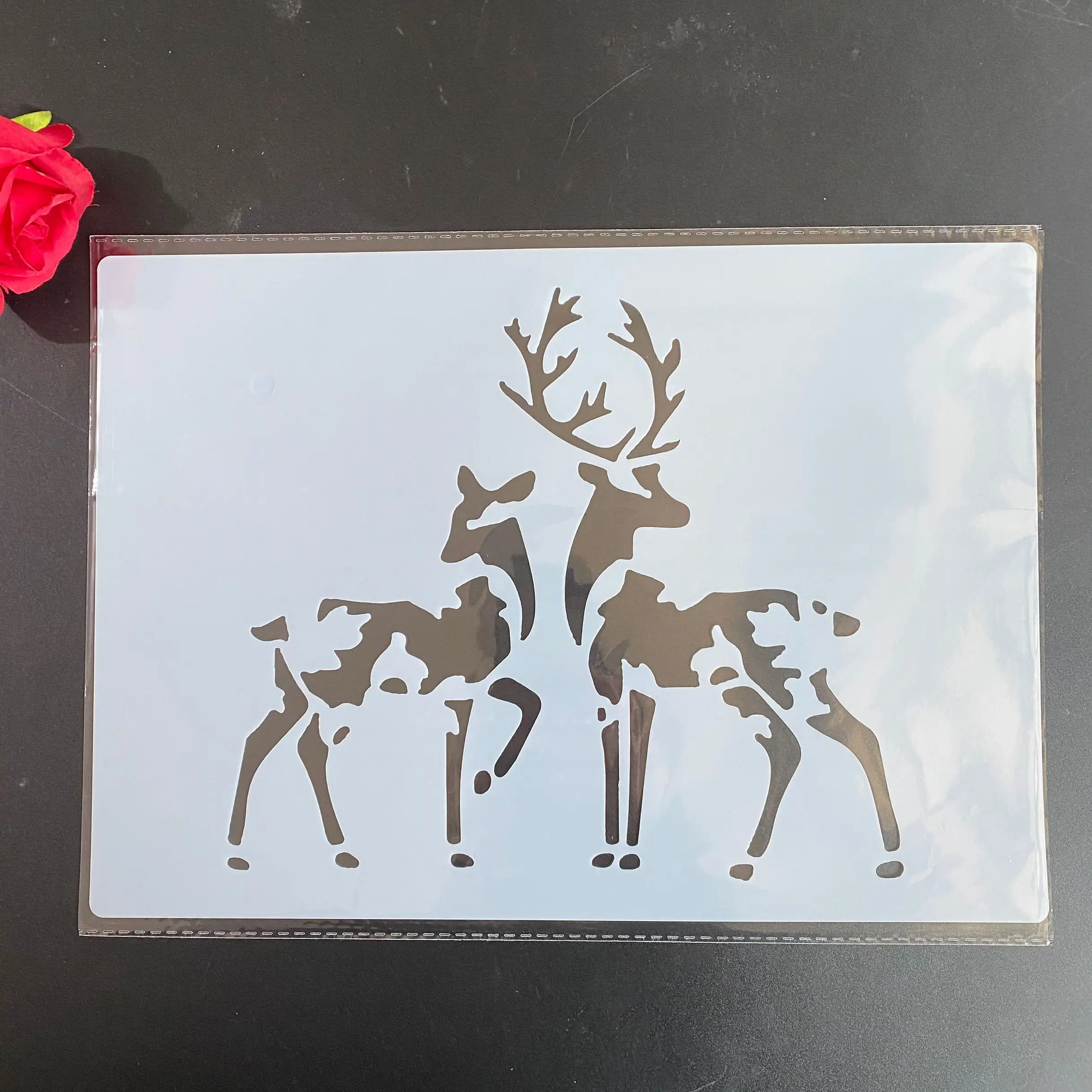 

DIY Stencils Wall Painting Scrapbook Coloring Embossing Album Decorative Paper Card Template A4 29 * 21cm Sika Deer