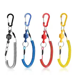magnetic net release bracket with coil type lanyard, flying fishing tool, strong magnetic quick buckle, anti fall rope