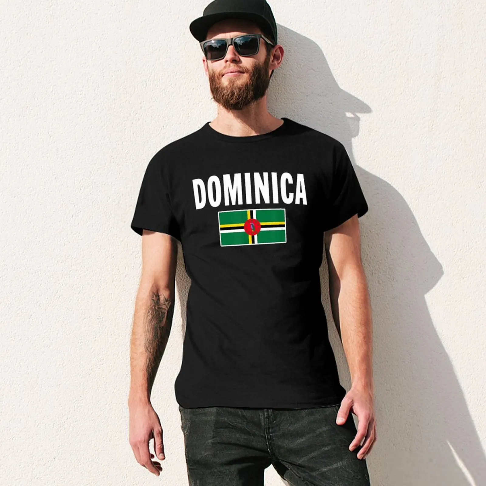 More Design Dominica Flag Dominican Men Tshirt Tees T-Shirt O-neck T Shirts Women Boys Clothing 100% Cotton