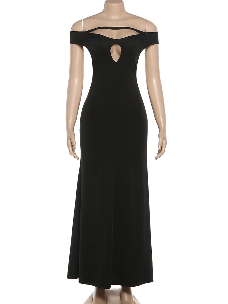 Seltsame Puss Sexy Hohl Kleid Frauen Coquette Chic Slash Neck Backless Ärmellose Mitternacht Clubwear Party Stretch Dünne Vestidos