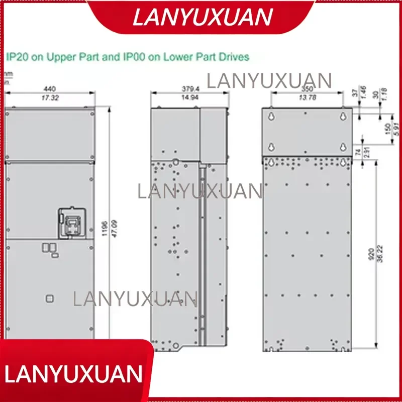 New 3P 250KW 380~460V EMC Integrated Panel Frequency Inverter ATV610C25N4 for Frequency Converter
