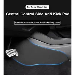 Anti Kick Pad for Tesla Model 3 Y Central Control Side Defense Pads Rear Door Protective Cover Leather Mat Interior Accessories
