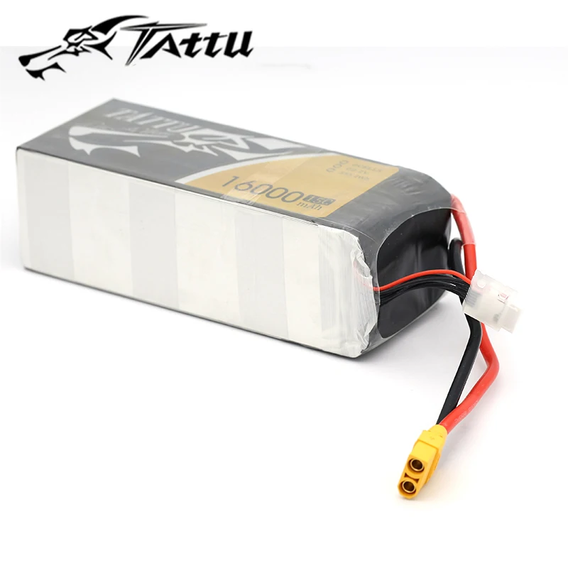 TATTU 16000mAh 22.2V 6S LiPO Battery 15C for Big Load Multirotor Hexacopter for agricultural drone/ UAV drone