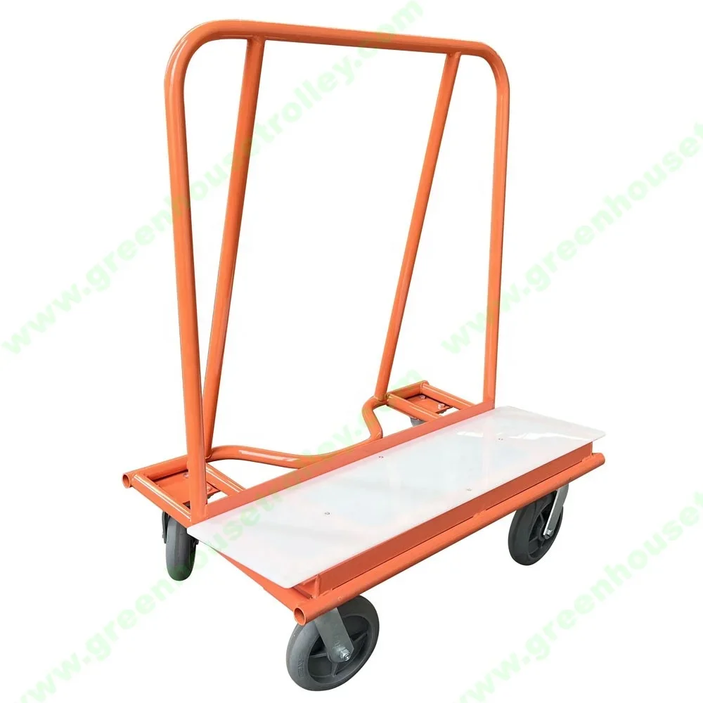 

Heavy Duty Flatbed Drywall Cart Panel Transport Cart Lumber Drywall Mattress Cart Drywall Dolly with 4 Rotating Wheels