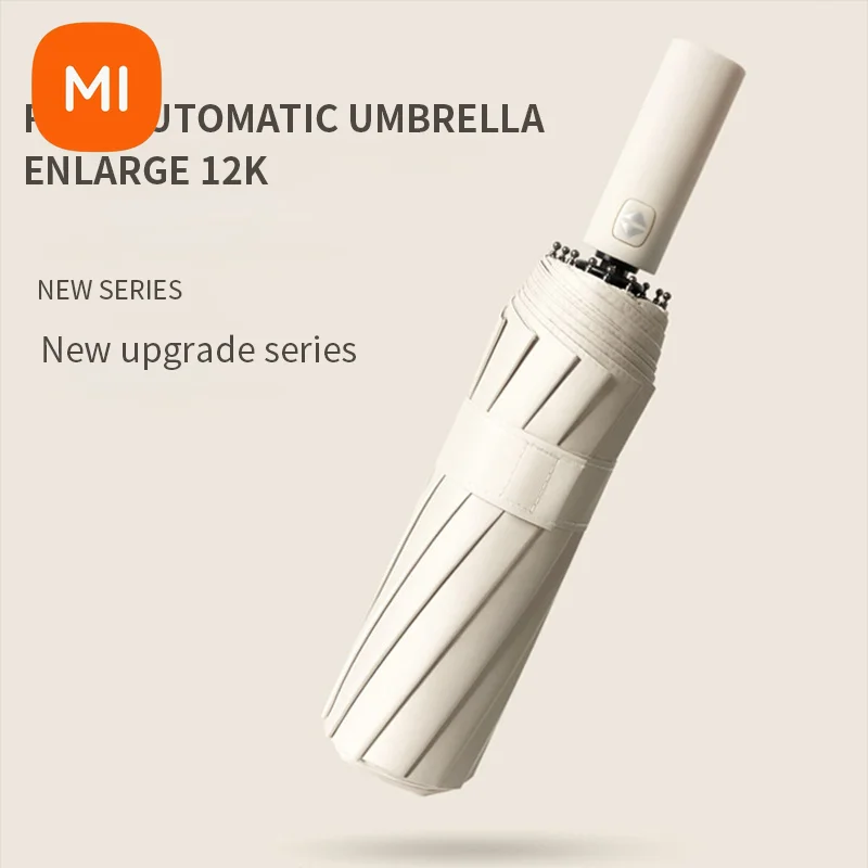 Xiaomi 12 Ribs Strong Umbrella Enlarge 108cm Diameter Automatic UV Parasol Wind Rain Resistance Bumbershoot Men Women Umbrellas