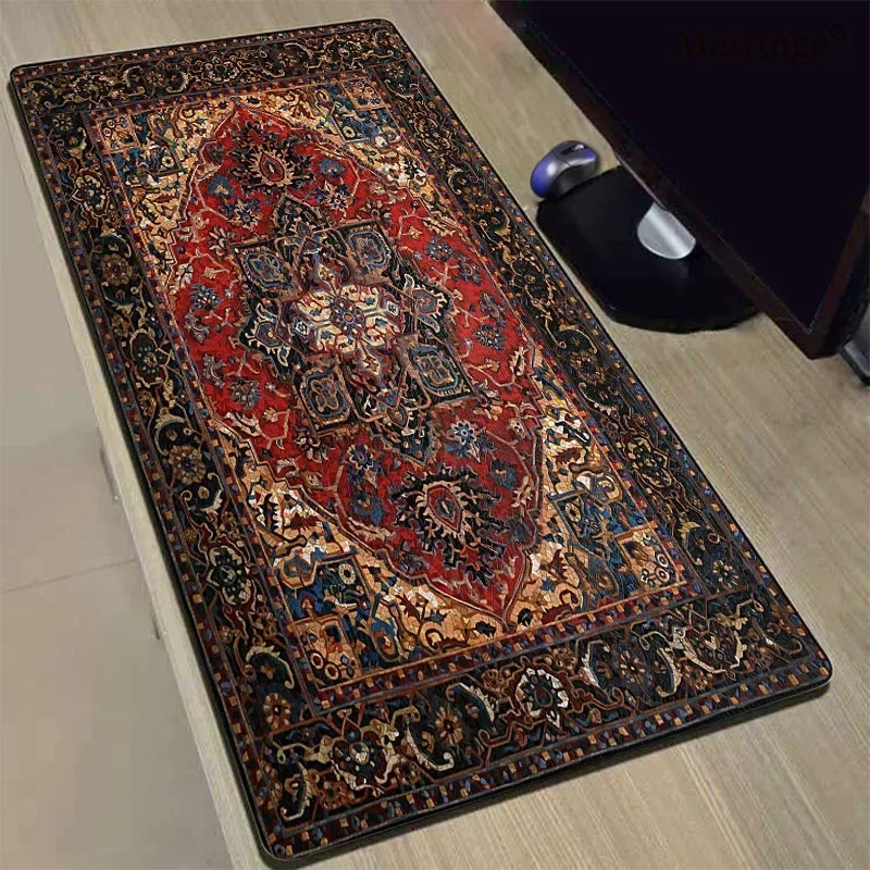 Mouse Pad Desktop Office Accessories Prayer Rubber Rug Persian Carpet Mat Gamer Computer Desk Accessory Keyboard Cushion 800X400