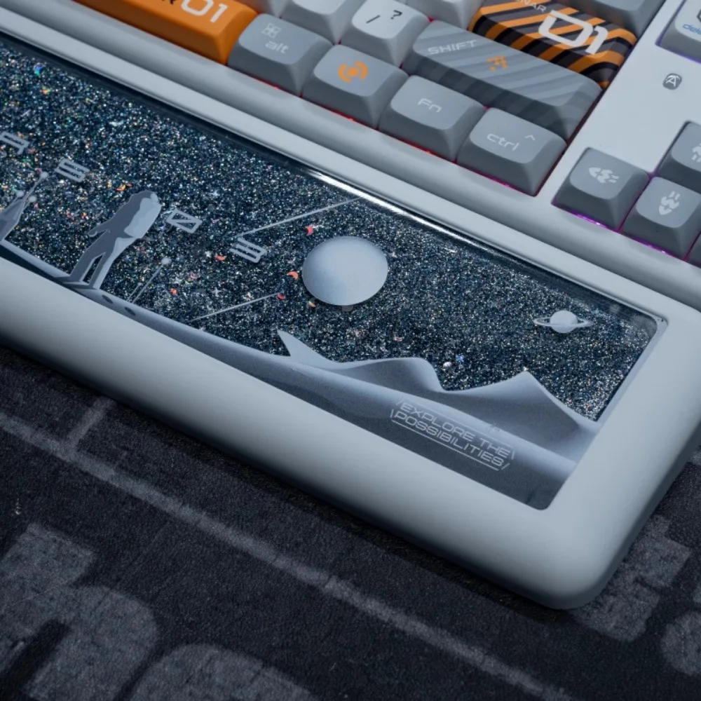 KeysMe Mars03 メタリック流砂キーボードリストレストカスタムシリカ