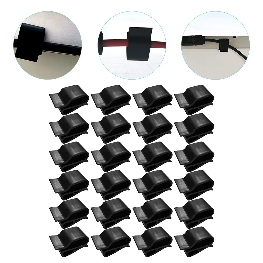 30 Pcs Cable Wire Clips Photovoltaic Clamp Plastic Trailer Frame Connector Solar Panel Black Clamps