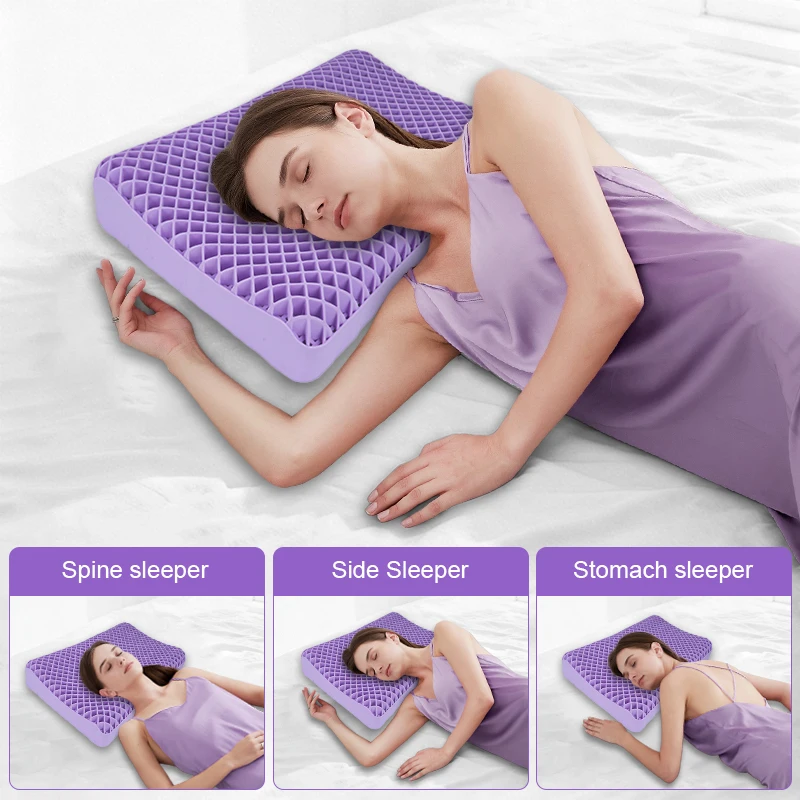 New Design Hotel Sleeping Pillow Memory Foam and TPE Material Ergonomic Bed Pillow for Deep Sleep