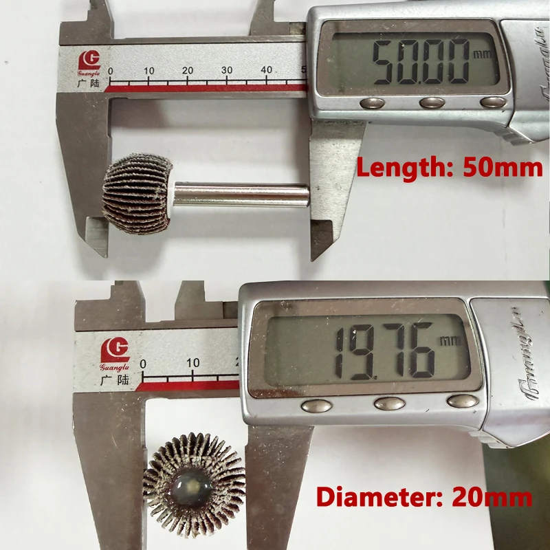 25 Stück Schleifpapier-Lamellenrad D20 Kugelform 6mm 60/80/120/180 Körnung Schleifkopf Schleifwerkzeug für Handbohrmaschine – Detail 7