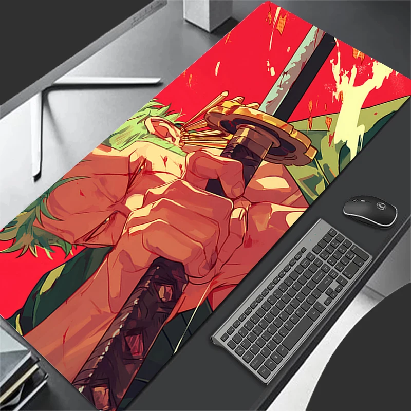 

Mouse Pad one piece Zoro Gamer PC Computer Large 900x400 XXL Desk mat Keyboard Anime Gaming Accessories Mousepad Carpet for csgo