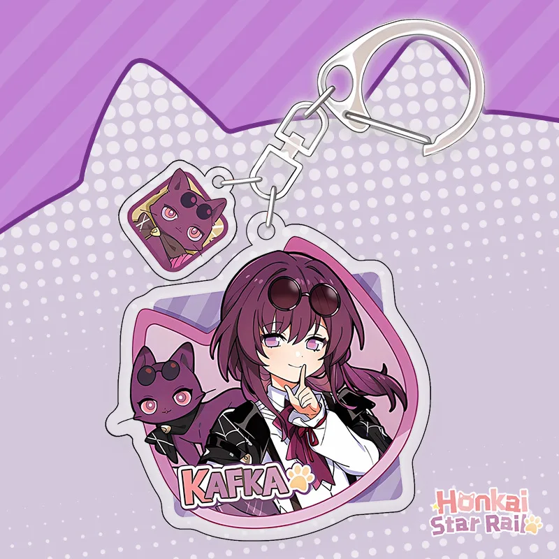 1Pc Honkai: Star Rail Kafka Blade Jing Yuan Cute Cartoon Keyring Auto For Key Chain Decorative Charm for Boy Girl School Bag Pen