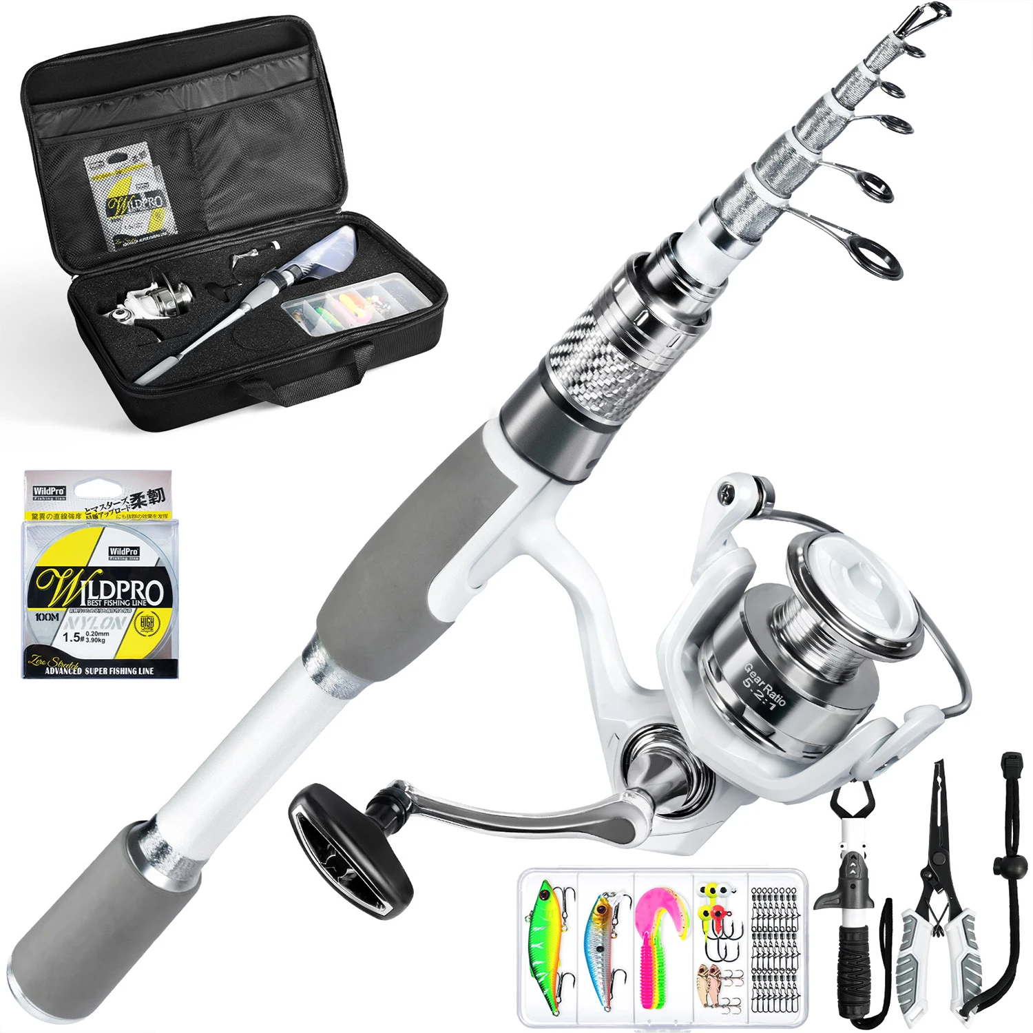 الصيد رود وبكرة كومبو ألياف الكربون تلسكوبي قصبة صيد خشبية الناقل حقيبة المحمولة عدة المياه المالحة المياه العذبة