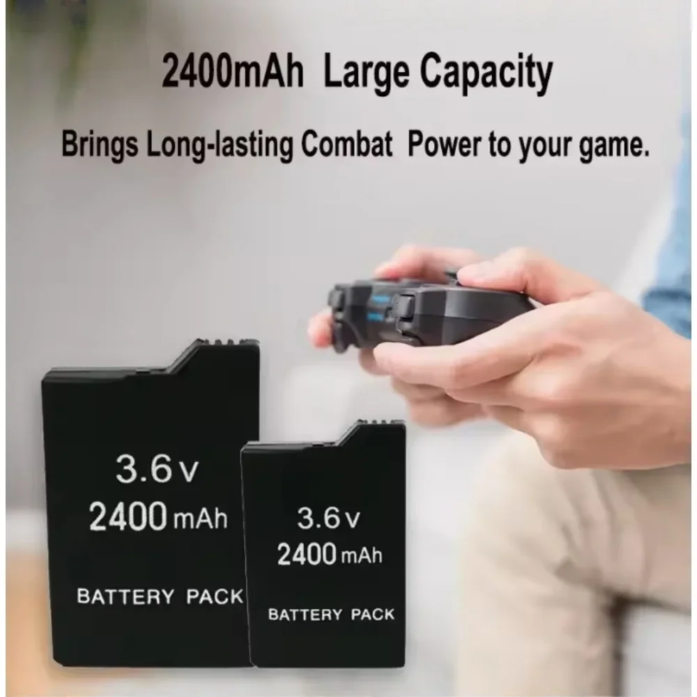 3,6 V para PSP 2000/3000 2400mAh batería de litio recargable para PSP 1000 PSP-S110 baterías de litio de 2400mAh