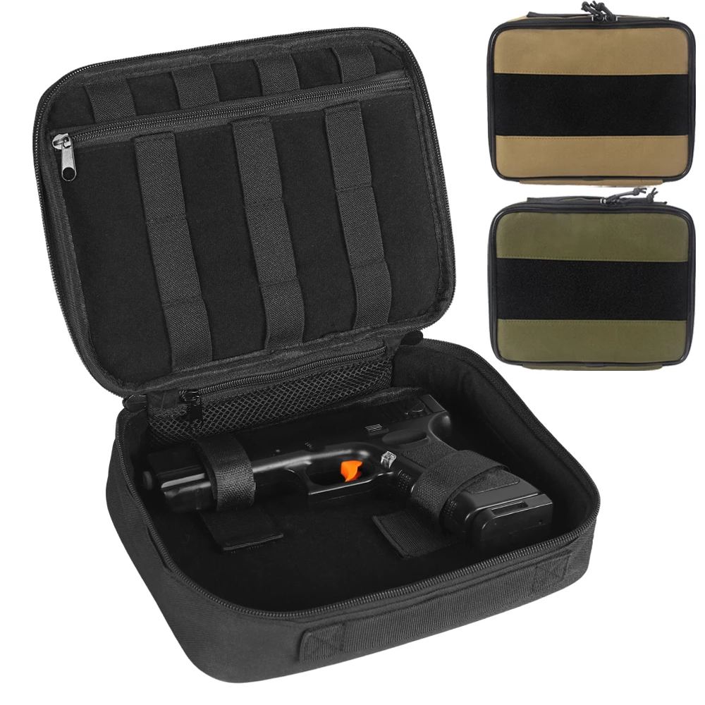 Sac pour pistolet tactique, pochette de rangement pour pistolet, étui pour pistolet, étui pour pistolet de poing, sac de transport pour pistolet Portable, sac de Protection pour accessoires de chasse